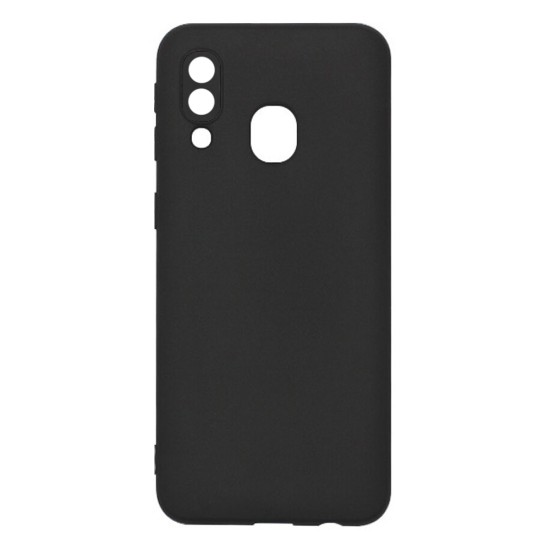 Silicone Case with Camera Shield for Samsung Galaxy A40 Black